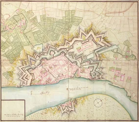 Map of Düsseldorf, 1736
