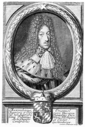 Maximilian II Emanuel, engraved by Leonard II Heckenauer