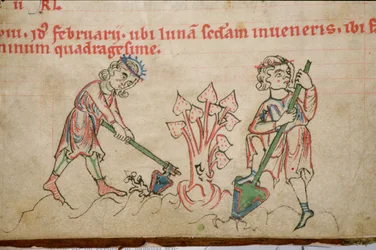 February: Hoeing, Cistercian Psalter