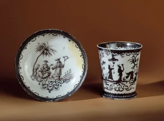 Mug Shaped Cup and Saucer