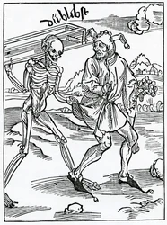 Of Folys That Despyse Deth Makynge No Prouysion Therfore, illustration from Alexander Barclay