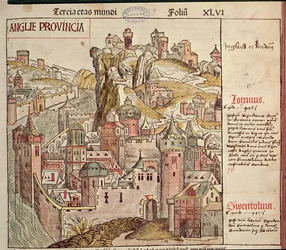 Old London, from the Nuremberg Chronicle by Hartmann Schedel, 1493