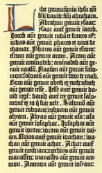 Part of a column of Gutenberg