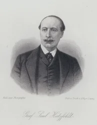 Paul von Hatzfeldt, German Diplomat and Politician (engraving)