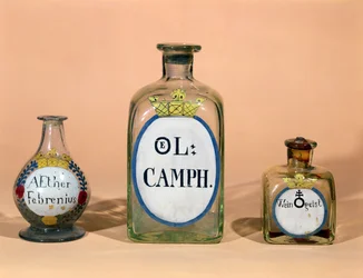 Pharmaceutical jars for Camphor and Spirit of Wine
