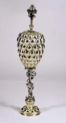 Pineapple-shaped Cup and Cover, Nuremberg, c.1620