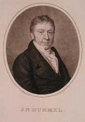Portrait of Johann Nepomuk Hummel, Engraved by F. Fleischmann