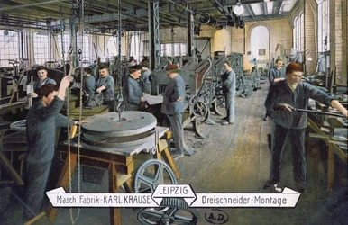 Postcard depicting the Karl Krause factory in Leipzig, c.1905