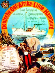 Poster Advertising the German East Africa Line, Hamburg, 1895