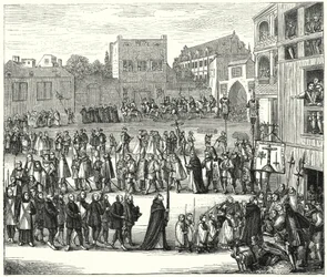 Procession to an auto-da-fe