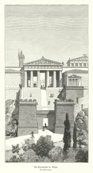 Propylaea, entrance to the Acropolis of Athens, Ancient Greece