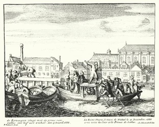 Queen Mary, Consort of King James II, Fleeing England with the Prince of Wales and Her Entire Court, December 1688