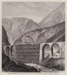 Railway Viaduct Over the River Fella at Ponte di Muro, Friuli, Italy