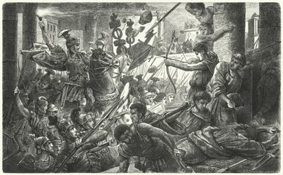 Sulla enters Rome with his army, 88 BC