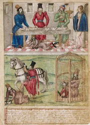 Sultan Bayezid I (c. 1360-1389) Captured by Tamerlane (1336-1405) after the Battle of Ankara in 1402