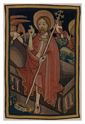 Tapestry Fragment Depicting the Resurrection of Christ, from Nuremberg, c.1440