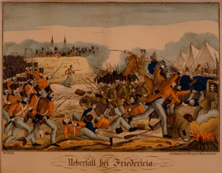 The Battle of Fredericia during the First Schleswig War, 6 July 1849