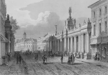 The Koenigsbruecke and part of the Alexanderplatz, Berlin