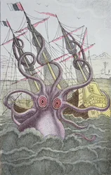 The Kraken drags down a ship