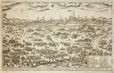 The Siege of Vienna in 1529, Illustration from a Book on the Ottoman Campaigns in Europe, Engraved by Paul Furst