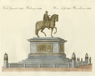 The statue of Joseph II in front of the Emperor