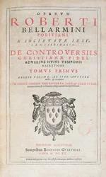 Title Page of De Controversiis by Robert Bellarmine, Edition Published in Cologne in 1620