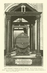Tomb of Frederick II, Holy Roman Emperor, in Palermo Cathedral, Sicily (engraving)