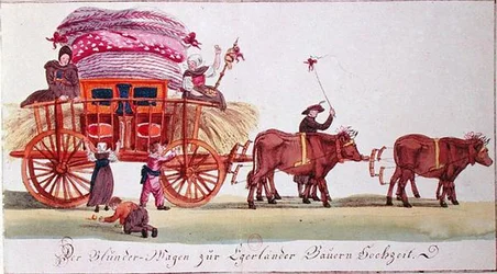 Transport of a Marriage Bed after the Wedding of Farmers from Eger (now Ched) in Bohemia (now Czech Republic)