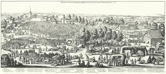 Travellers Visiting the Healing Springs in the Village of Hornhausen, 1646