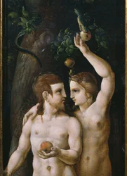 Triptych of the Creation, Adam and Eve, left panel (detail)