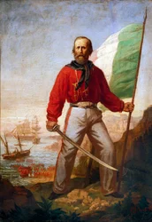 Giuseppe Garibaldi during the landing of the Thousand at Marsala
