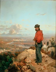 Portrait of Giuseppe Garibaldi in front of Capua in 1860