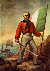 Portrait of Giuseppe Garibaldi (1807-1882) during the landing of the Thousand at Marsala