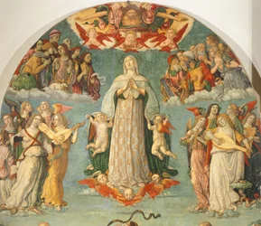 Detail from Assumption of Virgin, by Girolamo di Benvenuto