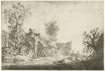 Landscape with Dilapidated Farms