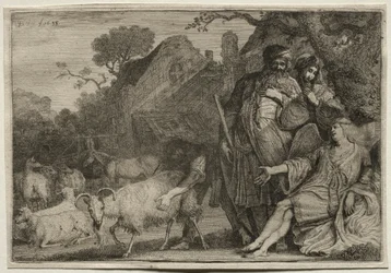 An Angel Foretells the Birth of Abraham