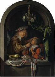 A Barber-Surgeon Examining a Girl