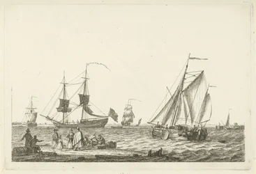 River View Various Boats on the Waves (series title)