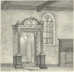 Entrance to the Chapel with the Crypt of the Lords of Zandvoort, in the Church at Zandvoort