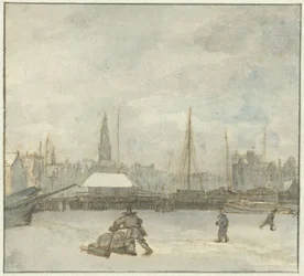 Winter Scene in Amsterdam