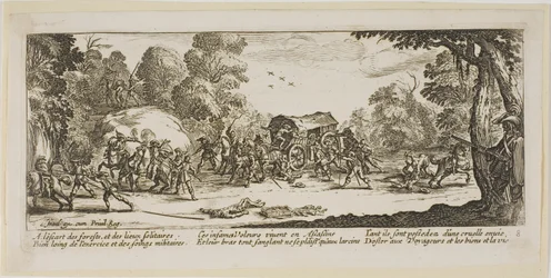 Attack on a Coach, plate eight from The Large Miseries of War