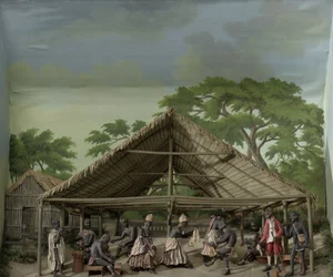 Diorama of a Du, Dance Celebration on the Plantation