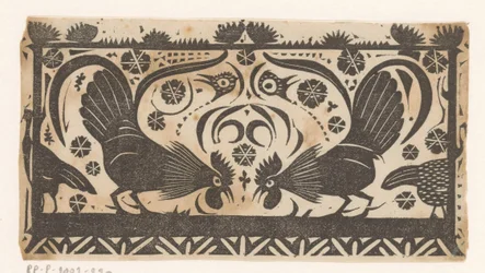 Title Head with Roosters