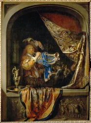 The Trumpeter, in the Background a Feast