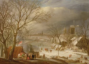 A Wedding Party by a Frozen River