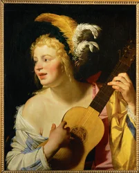 Woman Playing the Guitar