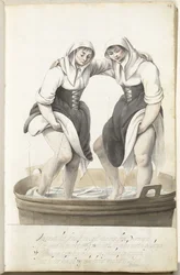 Two Women Pounding Laundry