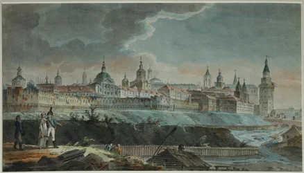 View of the Neglinnaya River and Kitay-gorod from the Petrovsky Square, 1790s