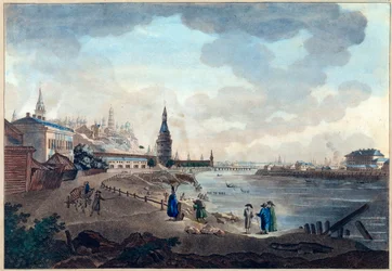 View of the Kremlin from the Stone Bridge over the Moskva River