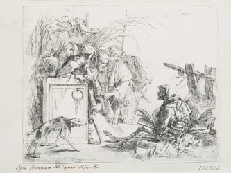 The Visit at the Death (from the Series Capriccios, Mid 18th century)